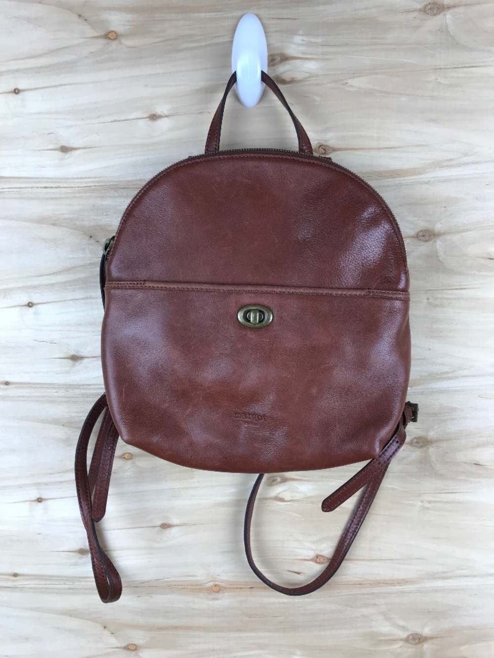 Vintage Margot New York Soft Brown Leather Backpack Purse EUC
